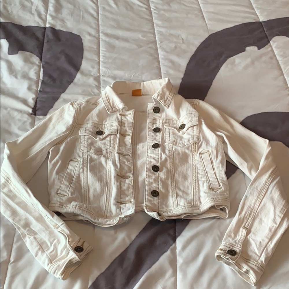 White jean jacket